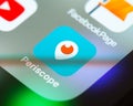 Periscope app icon on Apple iPhone screen Royalty Free Stock Photo