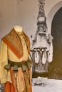 Bayonne, France - Traditional textiles and costumes on display at the Basque Museum / Musee Basque et de l