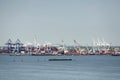 BAYONNE, NEW JERSEY - June 9, 2018: The Port Jersey Marine Terminal in New Jersey, NJ.