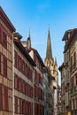 Bayonne in the pays Basque, typical facades Royalty Free Stock Photo