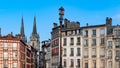 Bayonne in the pays Basque, typical facades Royalty Free Stock Photo