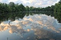 Bayou Waters Reflecting Morning Clouds Royalty Free Stock Photo