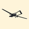 Bayraktar TB2 Turkish unmanned combat aerial vehicle drone silhouette