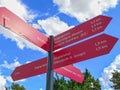 Bayreuth city signpost