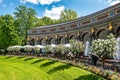 Bayreuth, Germany - May 18, 2023: New Palace in the park of historical Hermitage at Bayreuth, Bavaria, Germany
