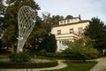 Bayreuth, Germany - October 13, 2023: The Balloon, a sculpture in the garden of Jean Paul museum