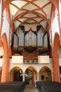 Bayreuth, Germany - October 13, 2023: Interior of city church of the Holy Trinity in Bayreuth, a town in northern Bavaria and the