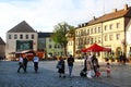 Bayreuth, Germany - October 13, 2023: Pedestrian Maximilian street in the city center, a popular place for locals and tourists