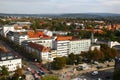 Bayreuth, Germany - October 13, 2023: View of central Bayreuth, Upper Franconia from the New Town Hall