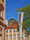 Bayreuth old town - old castle with church tower Royalty Free Stock Photo