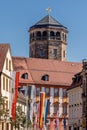 Bayreuth old town - with the octagonal tower of the Castle Church (SchloÃÅ¸kirche) Royalty Free Stock Photo