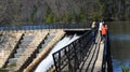 Bays Mountain Lake Visitors on Walkway