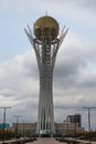 Bayterek Tower Astana - view fron the North Royalty Free Stock Photo
