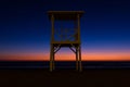 Baywatch tower beach sunset La Serena Royalty Free Stock Photo