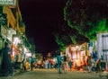 Bazaar at night in Asuan, Egypt Royalty Free Stock Photo