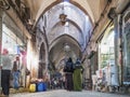 Bazaar souk market interior in central aleppo syria