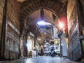 Bazaar souk market street in aleppo old town syria