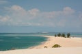 View from Magaruque island. Bazaruto archipelago. Inhambane province. Mozambique Royalty Free Stock Photo