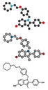 Bazedoxifene postmenopausal osteoporosis prevention drug molecule. Selective estrogen receptor modulator (SERM