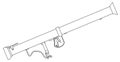 Bazooka AntiTank Weapon Line Drawing On White