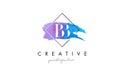 BB Artistic Watercolor Letter Brush Logo.