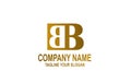 BB, B + B letter logo vector.