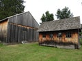 Historic Bement-Billings farmstead wood farm buildings Royalty Free Stock Photo