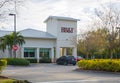 BB&T sign on bank building with ATM and drive through lanes. BB&T bank facade with ATM and drive through banking signs Royalty Free Stock Photo