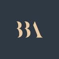 BBA abstract letter logo Royalty Free Stock Photo