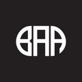 BBA letter logo design on black background. BBA Royalty Free Stock Photo