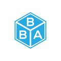 BBA letter logo design on black background. BBA creative initials letter logo concept. BBA letter design