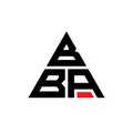 BBA triangle letter logo design with triangle shape. BBA triangle logo design monogram. BBA triangle vector logo template with red