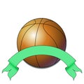 Bball Green Ribbon Royalty Free Stock Photo