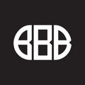 BBB letter logo design on black background. BBB Royalty Free Stock Photo