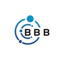 BBB letter logo design on black background. BBB creative initials letter logo concept. BBB letter design Royalty Free Stock Photo
