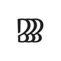 BBB letter logo design vector