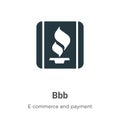 Bbb vector icon on white background. Flat vector bbb icon symbol sign from modern e commerce and payment collection for mobile