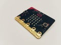 BBC Micro bit a small microprocessor used for kids to learn modern technology in basis of computer sciences and robotics. Royalty Free Stock Photo