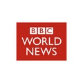 Bbc world news logo editorial illustrative on white background