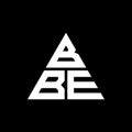 BBE triangle letter logo design with triangle shape. BBE triangle logo design monogram. BBE triangle vector logo template with red Royalty Free Stock Photo