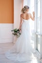 Bbeautiful bride wearing white gown