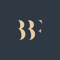 BBF abstract letter logo Royalty Free Stock Photo