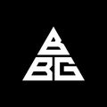 BBG triangle letter logo design with triangle shape. BBG triangle logo design monogram. BBG triangle vector logo template with red Royalty Free Stock Photo