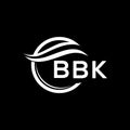 BBK letter logo design on black background. BBK creative circle letter logo concept. BBK letter design Royalty Free Stock Photo