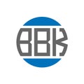 BBK letter logo design on white background. BBK creative initials circle logo concept. BBK letter design Royalty Free Stock Photo