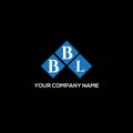 BBL letter logo design on BLACK background. BBL creative initials letter logo concept. BBL letter design Royalty Free Stock Photo