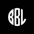 BBL letter logo design on black background. BBL creative initials letter logo concept. BBL letter design Royalty Free Stock Photo