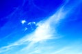 Bblue sky with clouds closeup Royalty Free Stock Photo