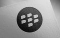 Bbm-blackberry-messenger_1 on paper texture Royalty Free Stock Photo