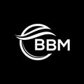 BBM letter logo design on black background. BBM creative circle letter logo concept. BBM letter design Royalty Free Stock Photo